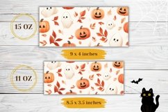 Halloween Mug Wrap, Halloween Print, Floral Mug Design Product Image 2