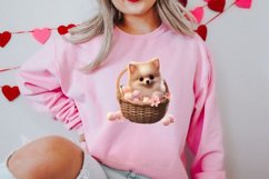 Cute Valentine Pomeranian Puppy, Valentines Clipart Product Image 2