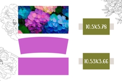 Purple Tumbler Wrap Design, Hydrangea 40 Oz Tumbler PNG Product Image 2