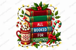 All Booked for Christmas PNG Clipart, Merry Christmas PNG Product Image 2