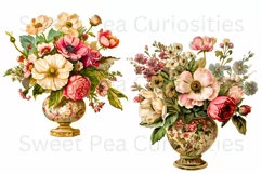 Flowers, Junk Journal, PNG, Clipart, Ephemera, Botanical Product Image 2