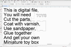 Miniature toy box laser cut download file. Dollhouse nursery Product Image 2