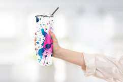 Colorful abstract splashes tumbler wrap sublimation design Product Image 2