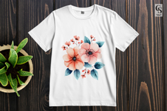 Poppy Anemone Cute Floral Watercolor Clipart Sublimation PNG Product Image 2