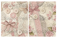 Shabby Chic, Pink, Paper, Floral, Papers, Junk Journal Product Image 2