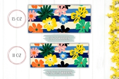 Pop Art Flowers Mug Template, Floral Mug Sublimation PNG Product Image 2