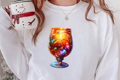 Christmas Wine Cup Sublimation Clipart Product Image 2