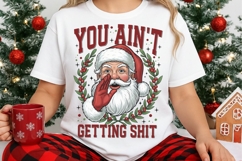 You Ain&#039;t Getting Shit Png, Funny Christmas Santa Png. Product Image 3