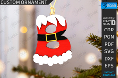 Christmas Letter Ornament|Hanging Christmas Monogram SVG|CNC Product Image 1