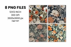 Flowers Digital Paper | Sublimation Background Product Image 2