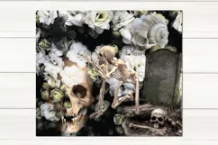 Oil paint Gothic design | Skinny tumbler Sublimation, PNG Product Image 2