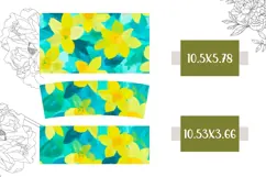 Narcissus Tumbler Wrap Design, Art Flowers 40 Oz Tumbler PNG Product Image 2