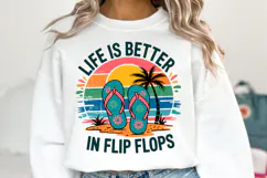 Life is better in flip flops svg | Svg Cut Files | Shirt Svg Product Image 3