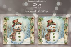 Christmas Snowman Tumbler Sublimation | Winter Tumbler Wrap Product Image 2