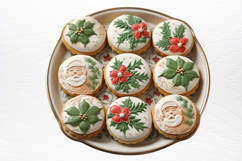 Watercolor Christmas Cookie Clipart PNG Product Image 2