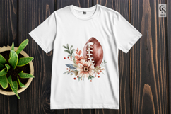 Elegant Football Floral Arrangement Clipart Sublimation PNG Product Image 2