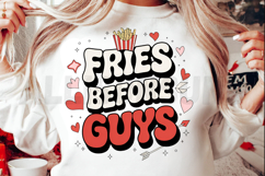 Fries Before Guys Retro Valentine Svg Vector Graphic Design Product Image 2