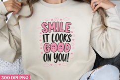 Smile, it looks good on you!. PNG, Mental Health Subli Product Image 1