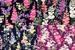 Boho Snapdragon Seamless Patterns - 300DPI Product Image 2