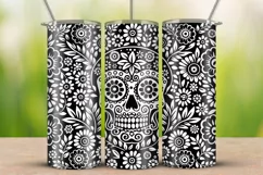 Tumbler laser svg| 20oz Tumbler Mexican Sugar Skull wrap Product Image 1
