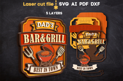 Dad&#039;s Grill SVG laser cut files for Glowforge Product Image 2