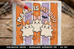Mama Is My Boo PNG, Cute Ghosts Halloween Sublimation Product Image 1