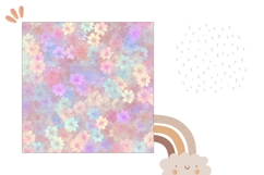 Pink Flowers Pillow Sublimation, Pastel Pillow Case Print Product Image 2