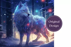 Christmas Tumbler Sublimation, Winter Wolf Tumbler Wrap Product Image 2