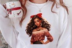 Cute Christmas Little Girl Sublimation Clipart Product Image 2