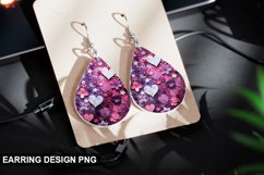 Valentines Day Teardrop Sublimation- Valentines Day Earring Product Image 1