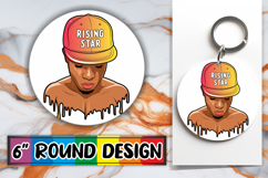 Enchanted Circle Keychain, Afro Mam Product Image 1