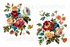 Flowers, Junk Journal, PNG, Clipart, Ephemera, Botanical Product Image 2