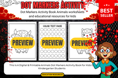 Dot Markers Activity Book Animals Worksheets activities kids Product Image 2