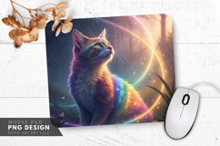 Enchanted Rainbow Cat Mouse Pad PNG Design Product Image 1