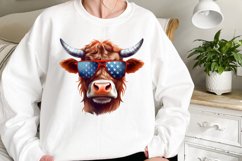 Highland Cow 4th of July Clipart, 4th of July Clipart Product Image 9