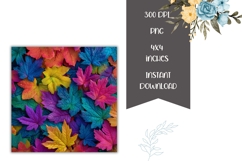 Fall Leaves Square Coasters, Autumn Square Coaster Design Product Image 2