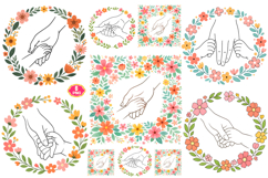 Boho Floral Mom Child PNG, Mother's Day PNG, Floral Mom PNG Product Image 1