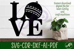 Love Cricket word wall art sign, SVG file. vector Product Image 2