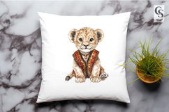 Watercolor Lion Cub Clipart PNG Product Image 3