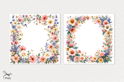 Floral digital paper, background clipart Product Image 2