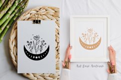 Moon phases svg, Celestial svg File, Floral moon svg Product Image 4