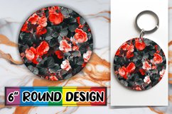 Blossom Pattern Keychain &amp; Coaster Combo Product Image 1