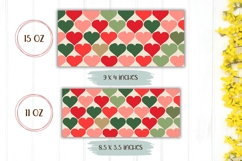 Colorful Hearts Coffee Mug Wrap, Love Heart Mug PNG Product Image 2