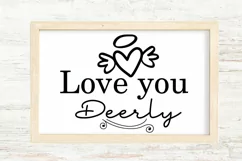 Love you deerly SVG, 14 February SVG Product Image 1