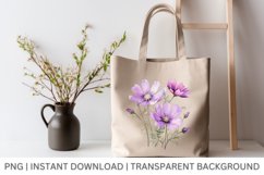 Purple flowers clipart, Watercolor Purple floral clipart Product Image 2