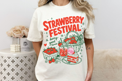 Strawberry Festival PNG, Preppy Coastal Summer Sublimation Product Image 2