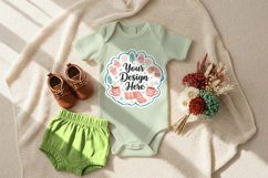 Soft cotton bodysuit mockup Product Image 3