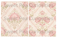 Shabby Chic, Pink, Paper, Floral, Papers, Junk Journal Product Image 2