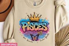 PISCES PNG, Zodiac Graffiti Sublimation PNG Product Image 2