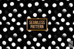 Black &amp; White Polka Dots Digital Paper Pattern Product Image 2